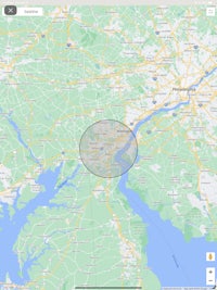 a map with a circle in the middle of it